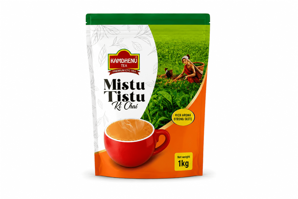 Kamdhenu Mistu Tistu Ki Chai 1kg Premium CTC Tea pack